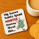 Secret Santa Coaster Funny Colleague Coworker Gift For Christmas