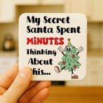 Secret Santa Coaster Funny Colleague Coworker Gift For Christmas