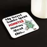 Secret Santa Coaster Funny Colleague Coworker Gift For Christmas