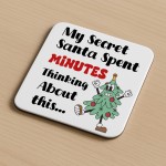 Secret Santa Coaster Funny Colleague Coworker Gift For Christmas