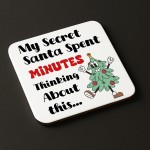 Secret Santa Coaster Funny Colleague Coworker Gift For Christmas
