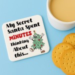 Secret Santa Coaster Funny Colleague Coworker Gift For Christmas
