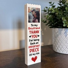 Personalised Boyfriend Gift Building Block Photo Gift For Him