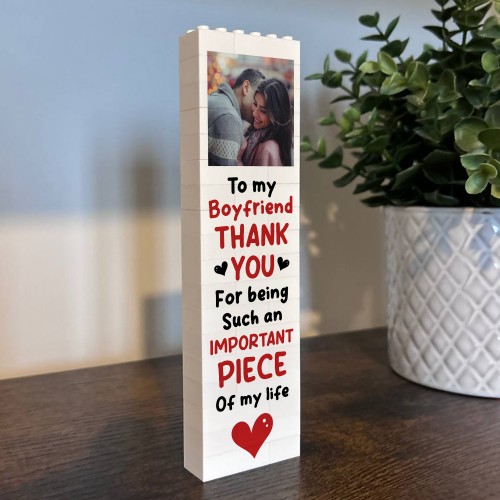 Personalised Boyfriend Gift Building Block Photo Gift For Him