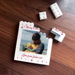 Personalised Merry Christmas Dad Gift Building Block Photo Gift