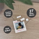 Personalised Merry Christmas Dad Gift Building Block Photo Gift