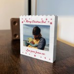 Personalised Merry Christmas Dad Gift Building Block Photo Gift