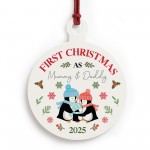 Personalised Our 1st Christmas As My Mummy And Daddy Bauble