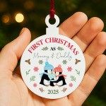 Personalised Our 1st Christmas As My Mummy And Daddy Bauble