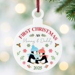 Personalised Our 1st Christmas As My Mummy And Daddy Bauble