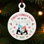 Personalised Our 1st Christmas As My Mummy And Daddy Bauble