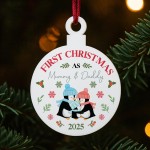 Personalised Our 1st Christmas As My Mummy And Daddy Bauble