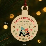 1st Christmas As My Mummy And Daddy Personalised Bauble Gift