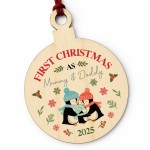 1st Christmas As My Mummy And Daddy Personalised Bauble Gift
