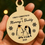 First Christmas As My Mummy And Daddy Personalised Bauble Gift First Christmas As My Mummy And Daddy Personalised Bauble Gift