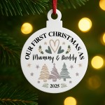Personalised Our First Christmas As Mummy Daddy Acrylic Bauble Personalised Our First Christmas As Mummy Daddy Acrylic Bauble