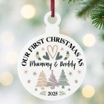 Personalised Our First Christmas As Mummy Daddy Acrylic Bauble Personalised Our First Christmas As Mummy Daddy Acrylic Bauble