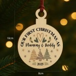Personalised Our First Christmas As My Mummy And Daddy Bauble