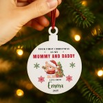Personalised Your First Christmas As Mummy Daddy Acrylic Bauble Personalised Your First Christmas As Mummy Daddy Acrylic Bauble