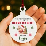 Personalised Your First Christmas As Mummy Daddy Acrylic Bauble Personalised Your First Christmas As Mummy Daddy Acrylic Bauble