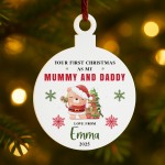 Personalised Your First Christmas As Mummy Daddy Acrylic Bauble Personalised Your First Christmas As Mummy Daddy Acrylic Bauble
