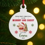 Personalised Your First Christmas As Mummy Daddy Acrylic Bauble Personalised Your First Christmas As Mummy Daddy Acrylic Bauble