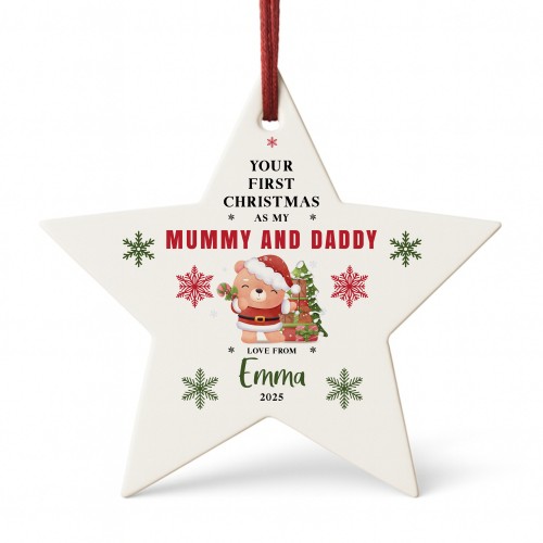 Personalised Your First Christmas As My Mummy And Daddy Star