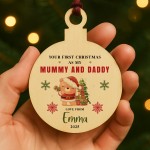 Personalised Your First Christmas As My Mummy And Daddy Bauble