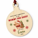 Personalised Your First Christmas As My Mummy And Daddy Bauble