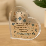 Cute Godfather Asking Gift Plaque Will You Be My Godfather