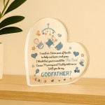 Cute Godfather Asking Gift Plaque Will You Be My Godfather