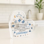 Cute Godfather Asking Gift Plaque Will You Be My Godfather