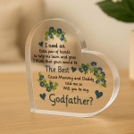 Godfather Asking Gifts Will You Be My Godfather Acrylic Heart