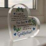 Godfather Asking Gifts Will You Be My Godfather Acrylic Heart