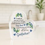 Godfather Asking Gifts Will You Be My Godfather Acrylic Heart