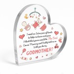 Godmother Asking Gift Will You Be My Godmother Acrylic Heart