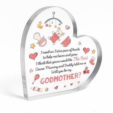 Godmother Asking Gift Will You Be My Godmother Acrylic Heart