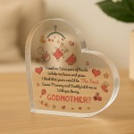 Godmother Asking Gift Will You Be My Godmother Acrylic Heart