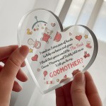 Godmother Asking Gift Will You Be My Godmother Acrylic Heart