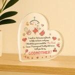 Godmother Asking Gift Will You Be My Godmother Acrylic Heart