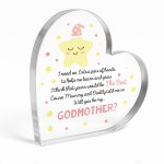Novelty Gifts For Godmother Will You Be My Godmother Plaque
