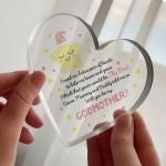 Novelty Gifts For Godmother Will You Be My Godmother Plaque