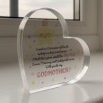 Novelty Gifts For Godmother Will You Be My Godmother Plaque