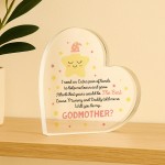Novelty Gifts For Godmother Will You Be My Godmother Plaque