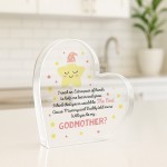 Novelty Gifts For Godmother Will You Be My Godmother Plaque