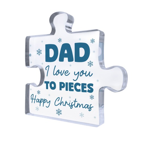 Gift For DAD Happy Christmas Gift For Dad Acrylic Puzzle Block Gift For DAD Happy Christmas Gift For Dad Acrylic Puzzle Block