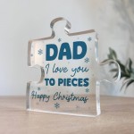 Gift For DAD Happy Christmas Gift For Dad Acrylic Puzzle Block Gift For DAD Happy Christmas Gift For Dad Acrylic Puzzle Block