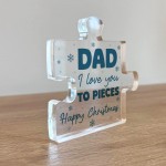 Gift For DAD Happy Christmas Gift For Dad Acrylic Puzzle Block Gift For DAD Happy Christmas Gift For Dad Acrylic Puzzle Block