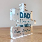 Gift For DAD Happy Christmas Gift For Dad Acrylic Puzzle Block Gift For DAD Happy Christmas Gift For Dad Acrylic Puzzle Block