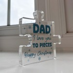 Gift For DAD Happy Christmas Gift For Dad Acrylic Puzzle Block Gift For DAD Happy Christmas Gift For Dad Acrylic Puzzle Block
